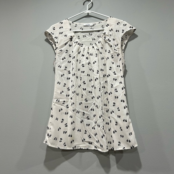 Loose white/black blouse - Picture 1 of 7